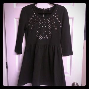 Black dress with rhinestones. Super comfy!